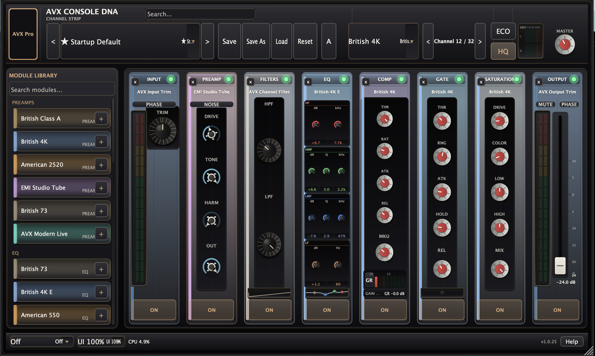 AVX Pro Console DNA